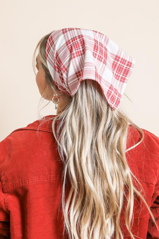 Home On The Range Triangle Flannel Head Scarf (Multiple Colors) - BP