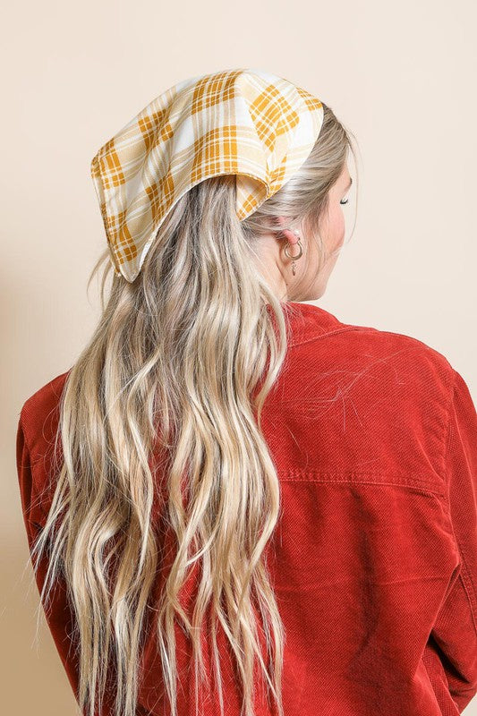 Home On The Range Triangle Flannel Head Scarf (Multiple Colors) - BP