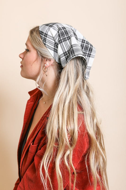 Home On The Range Triangle Flannel Head Scarf (Multiple Colors) - BP