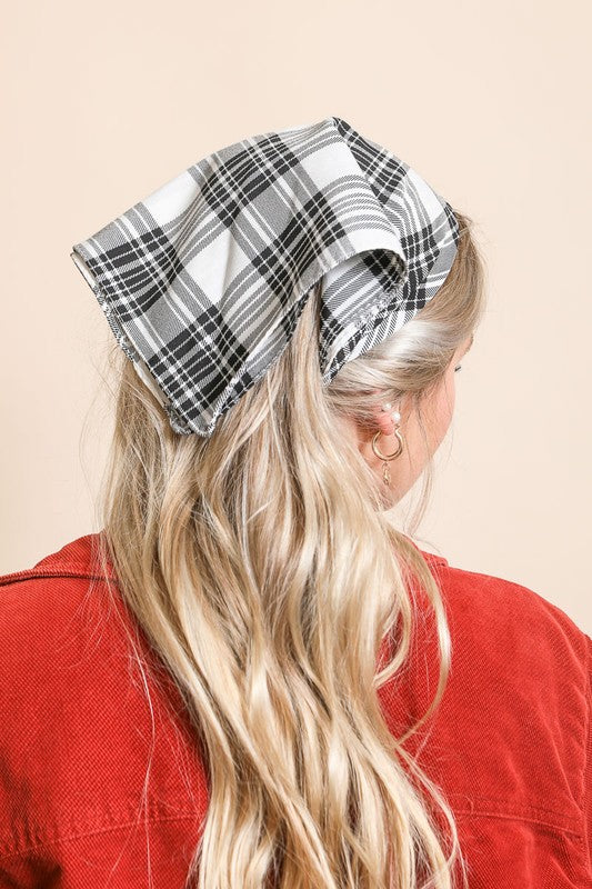 Home On The Range Triangle Flannel Head Scarf (Multiple Colors) - BP