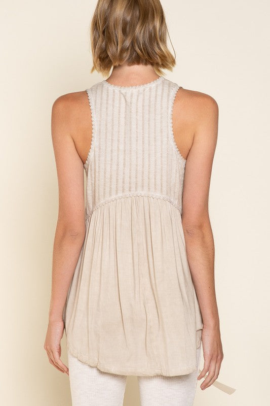 Simple But Unique (POL) Babydoll Knit Tank Top (Multiple Colors)