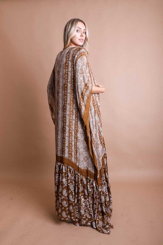 My Kinda Day Paisley Tapestry Free Flow Kimono (MULTIPLE COLORS) - BP