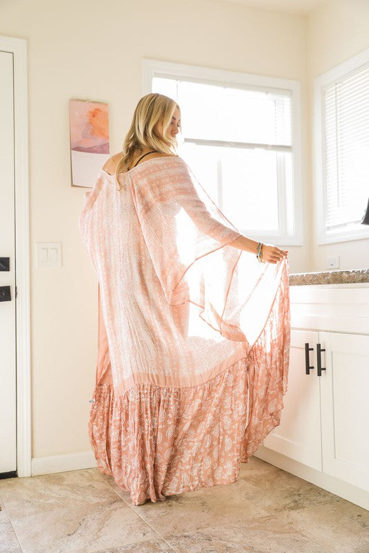 My Kinda Day Paisley Tapestry Free Flow Kimono (MULTIPLE COLORS) - BP