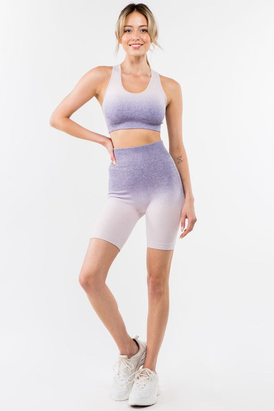 Save Me Some Sunshine Ombre Seamless Biker Short Set - BP