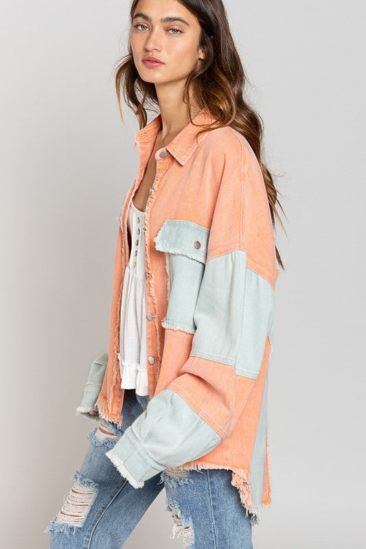 Next Town Over Colorblock Oversized Jacket POL (Multiple Colors) - BP