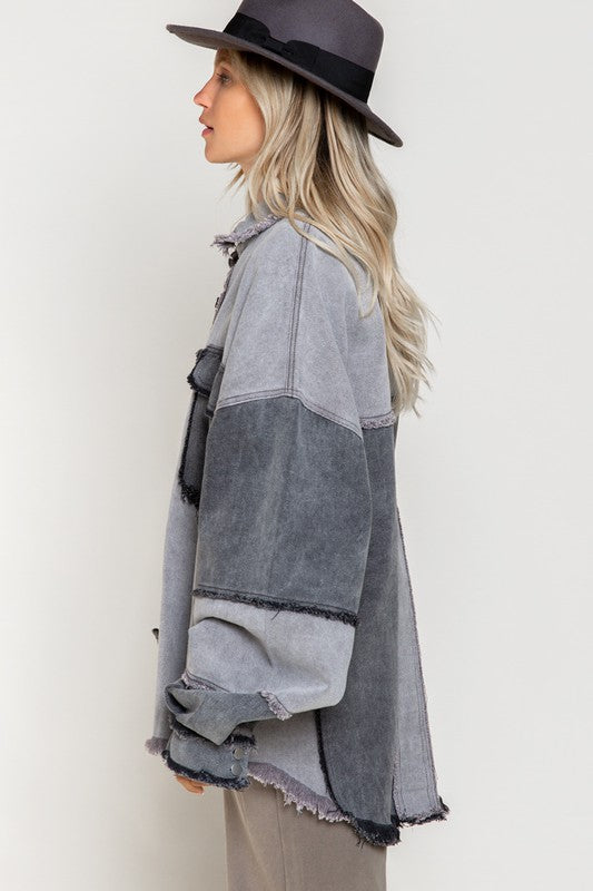 Next Town Over Colorblock Oversized Jacket POL (Multiple Colors) - BP