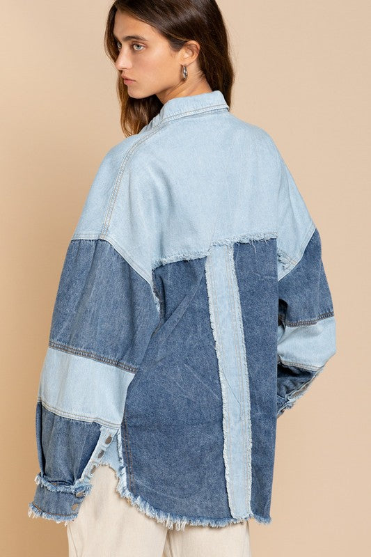 Next Town Over Colorblock Oversized Jacket POL (Multiple Colors) - BP