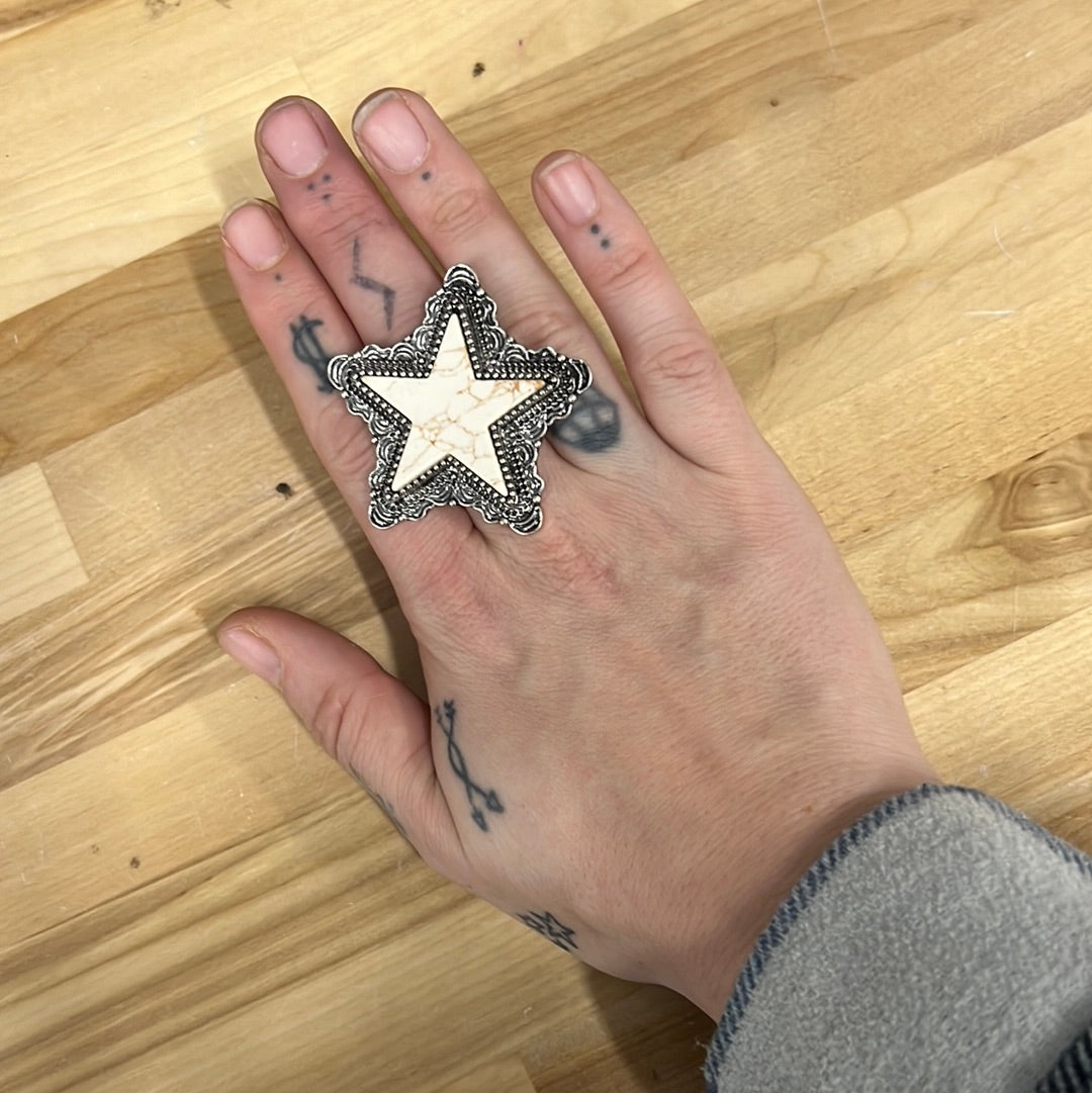 Ride Em Cowgirl Pink Star Ring