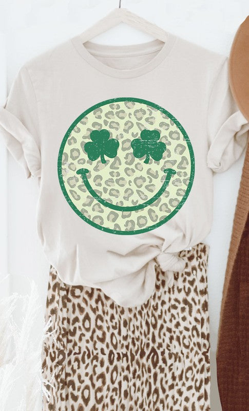 CURVY - Retro St Pattys Smiley Graphic Tee PLUS (MULTIPLE COLORS) - BP