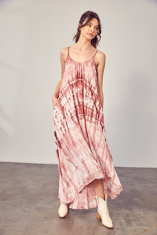 Tie-Dye Cami Maxi Dress (Multiplle Colors) - BP