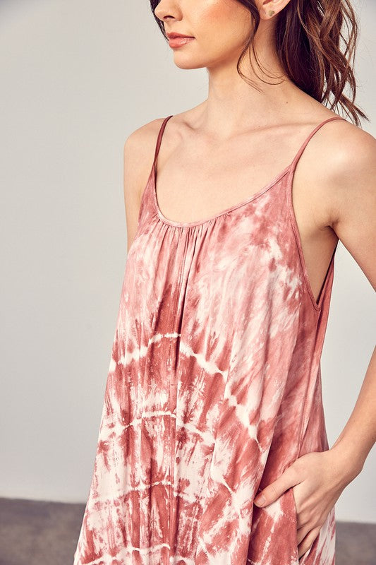 Tie-Dye Cami Maxi Dress (Multiplle Colors) - BP