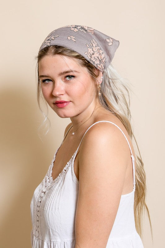 Hippie Days Floral Lace Headscarf (Multiple Colors) - BP