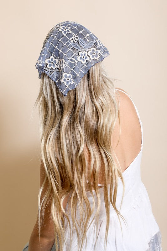 Hippie Days Floral Lace Headscarf (Multiple Colors) - BP