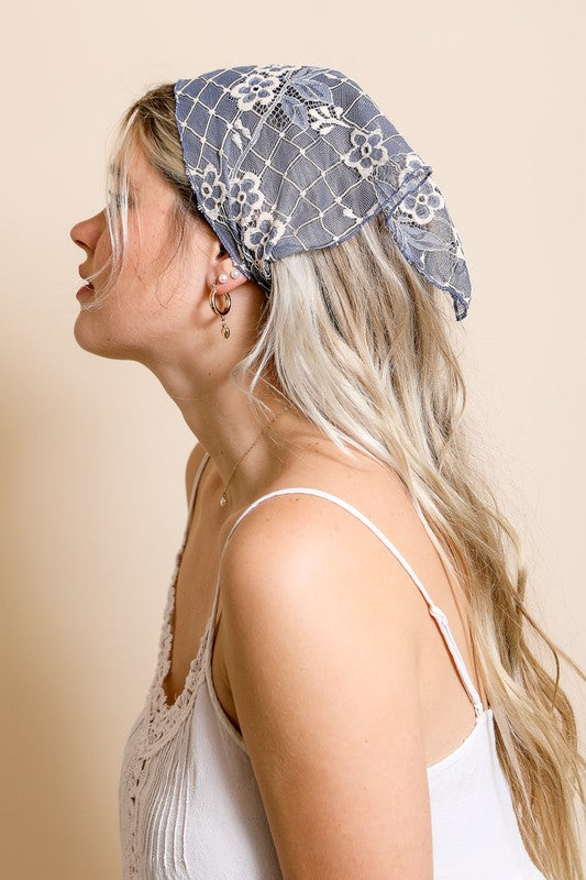 Hippie Days Floral Lace Headscarf (Multiple Colors) - BP