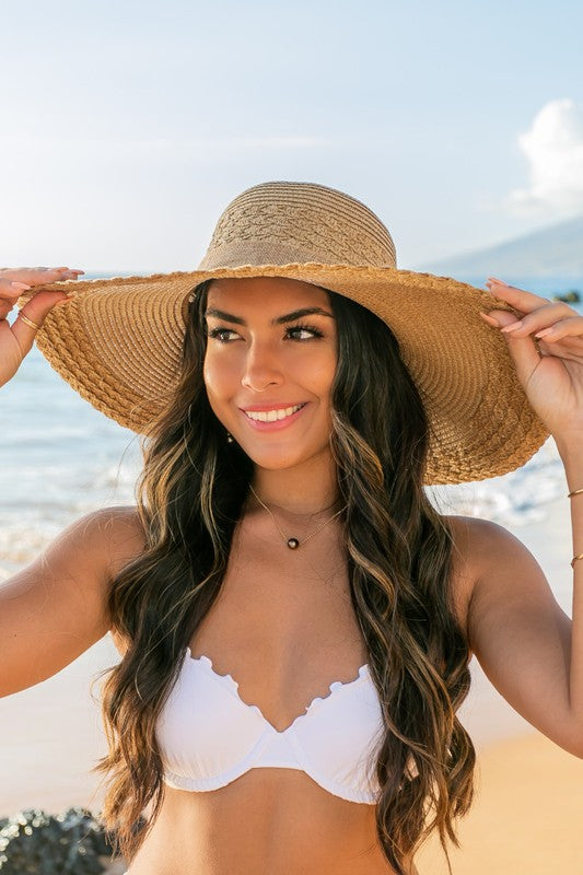 Cabo Classics Scallop Edge Bow Accent Sunhat (Multiple Colors)