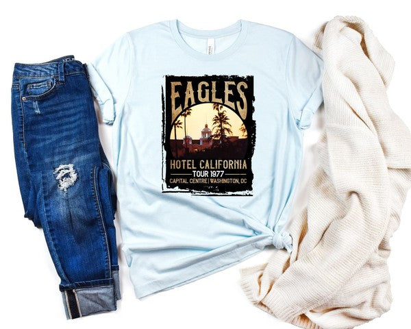 (XS-XL) Eagles Fly High Hotel California Music Fest Tee (Multiple Colors)