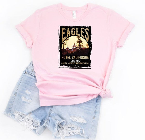 (XS-XL) Eagles Fly High Hotel California Music Fest Tee (Multiple Colors)