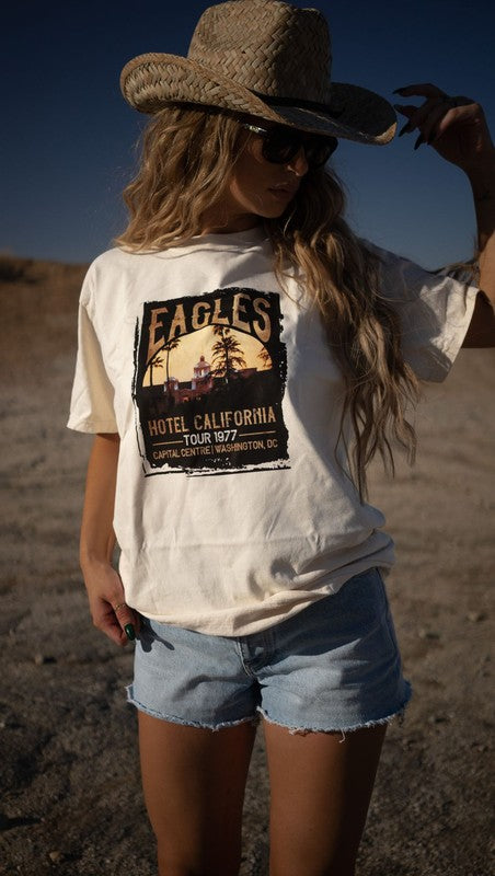 (XS-XL) Eagles Fly High Hotel California Music Fest Tee (Multiple Colors)