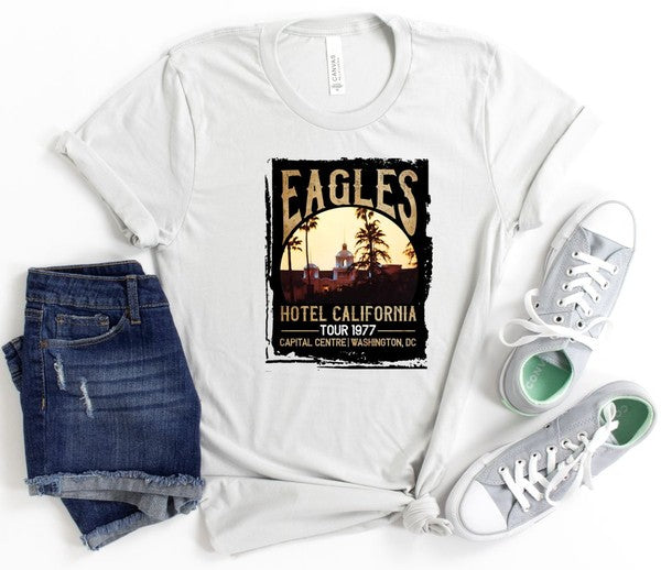 (XS-XL) Eagles Fly High Hotel California Music Fest Tee (Multiple Colors)