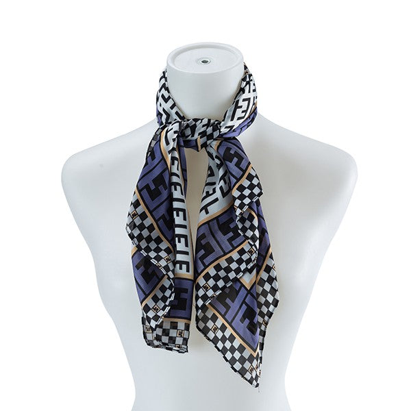 Fiend For Checkers Silky Scarf