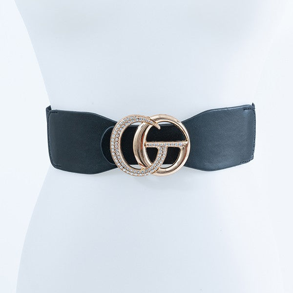 Get Going Gold GG Buckle Fashion Belt (Multiple Colors)