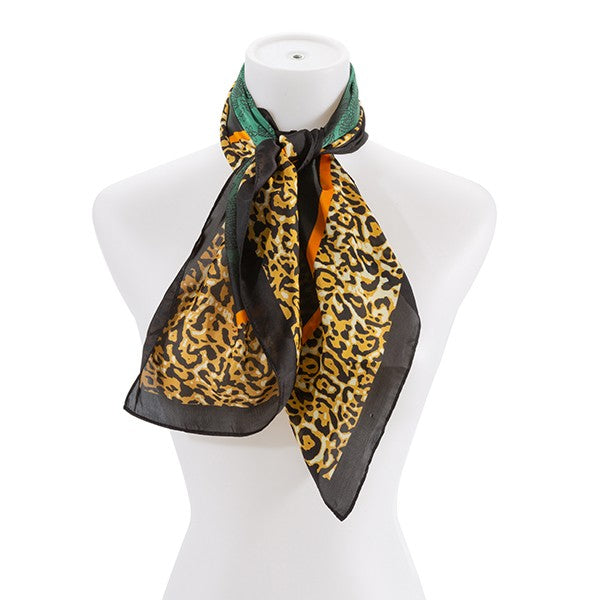 Let Your Lion Out LEOPARD PRINT SILK FASHION SCARF (Multiple Colors)