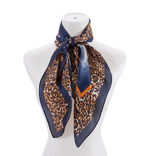 Let Your Lion Out LEOPARD PRINT SILK FASHION SCARF (Multiple Colors)