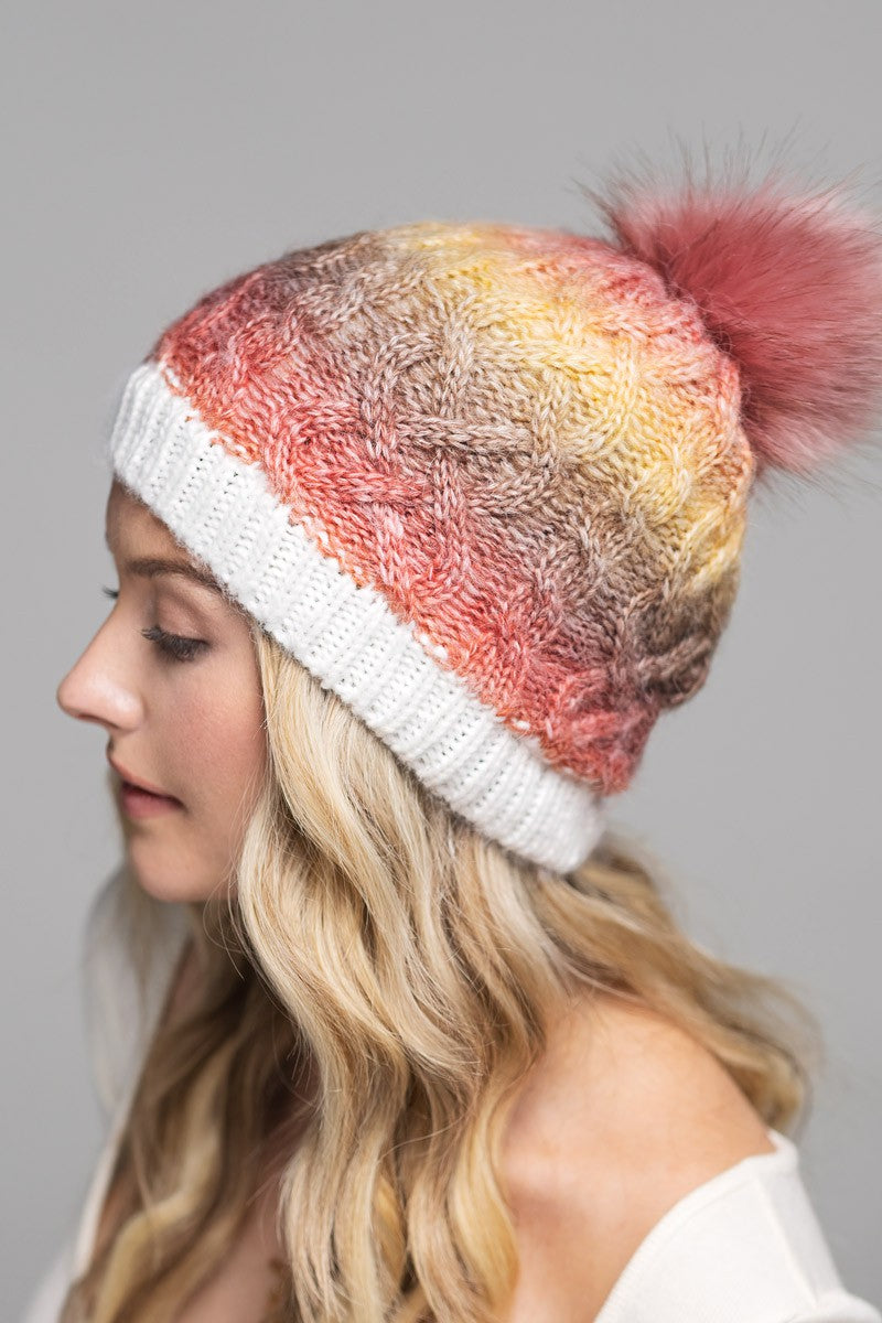 Sherbert Kisses Multi Color Knit Beanie