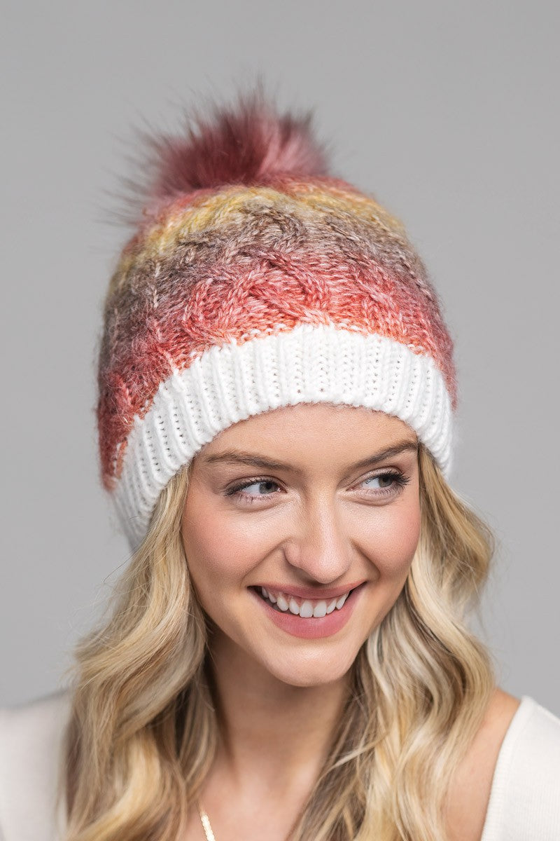 Sherbert Kisses Multi Color Knit Beanie