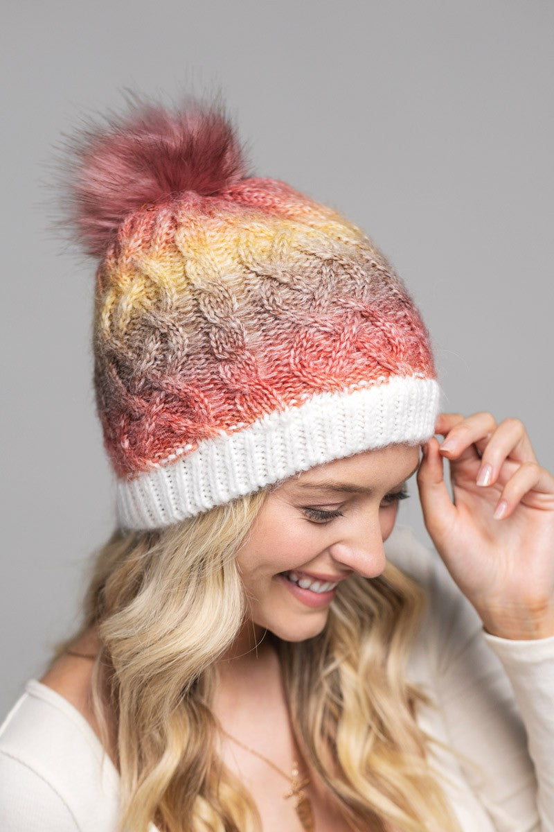 Sherbert Kisses Multi Color Knit Beanie