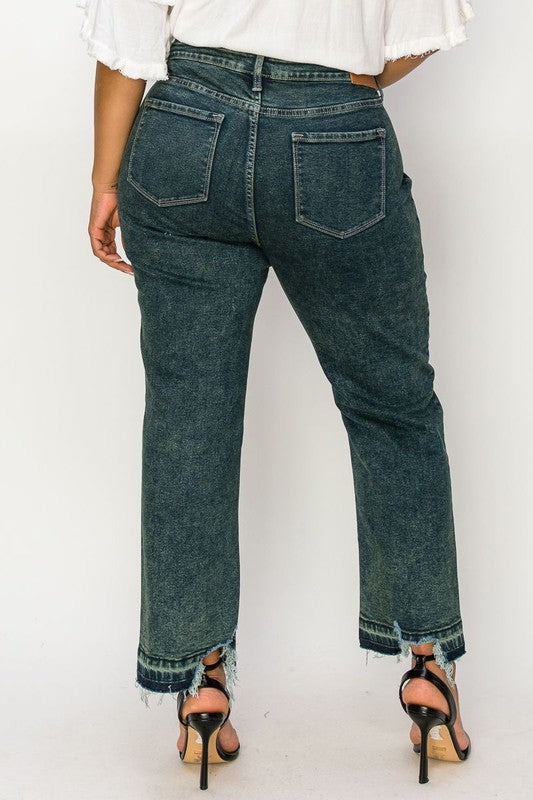 CURVY - ARTEMIS - HIGH RISE STRETCH STRAIGHT JEANS - BP