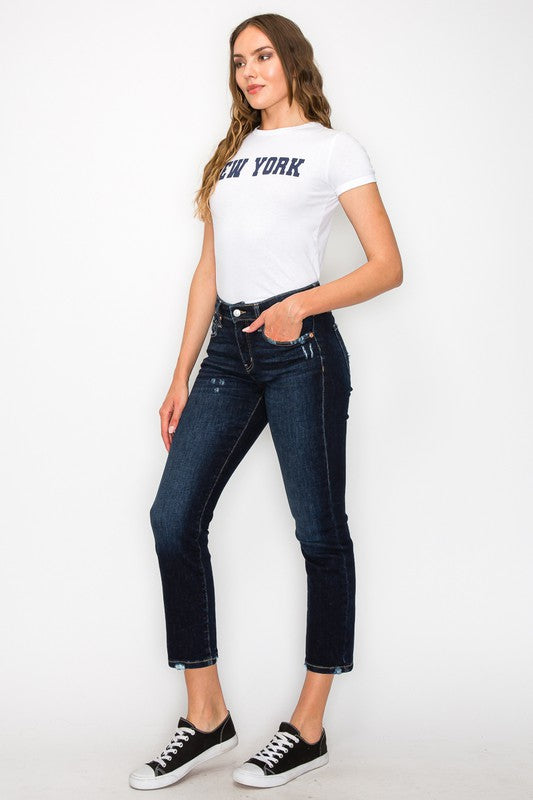 CURVY - ARTEMIS - HIGH RISE SKINNY STRAIGHT JEANS - BP