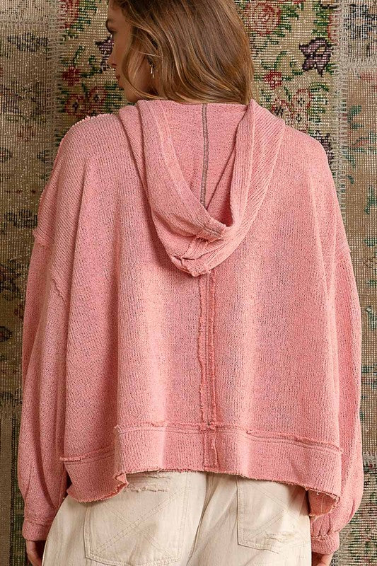 Notable Charm Round Neck Balloon Sleeve Hooded Knit Top POL (Multiple Colors) - BP