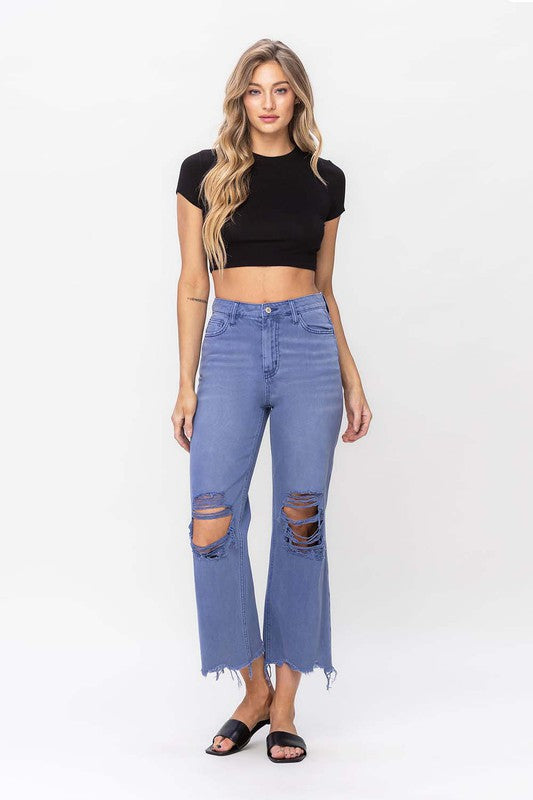 Vervet 90's Vintage Crop Flare Jeans - BP