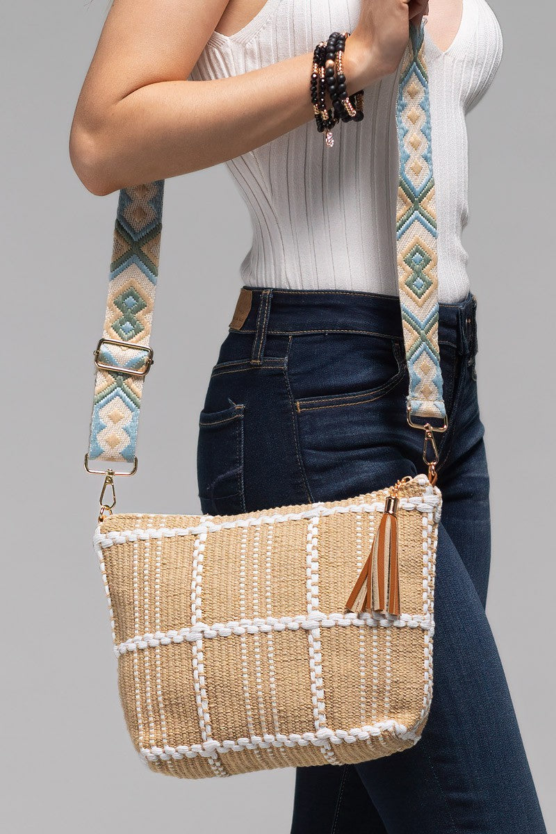 On My Own Path Woven Crossbody Bag