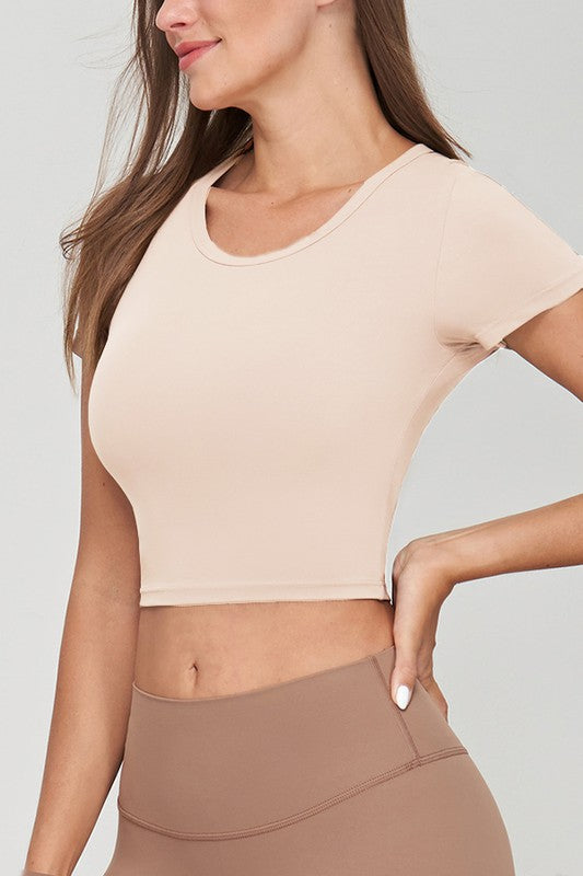 Square One Seamless Short Sleeve Crop Tee