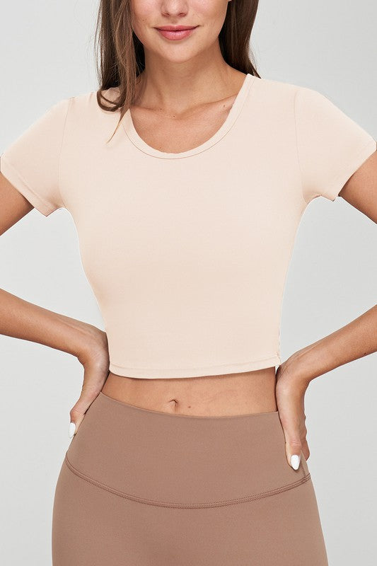 Square One Seamless Short Sleeve Crop Tee