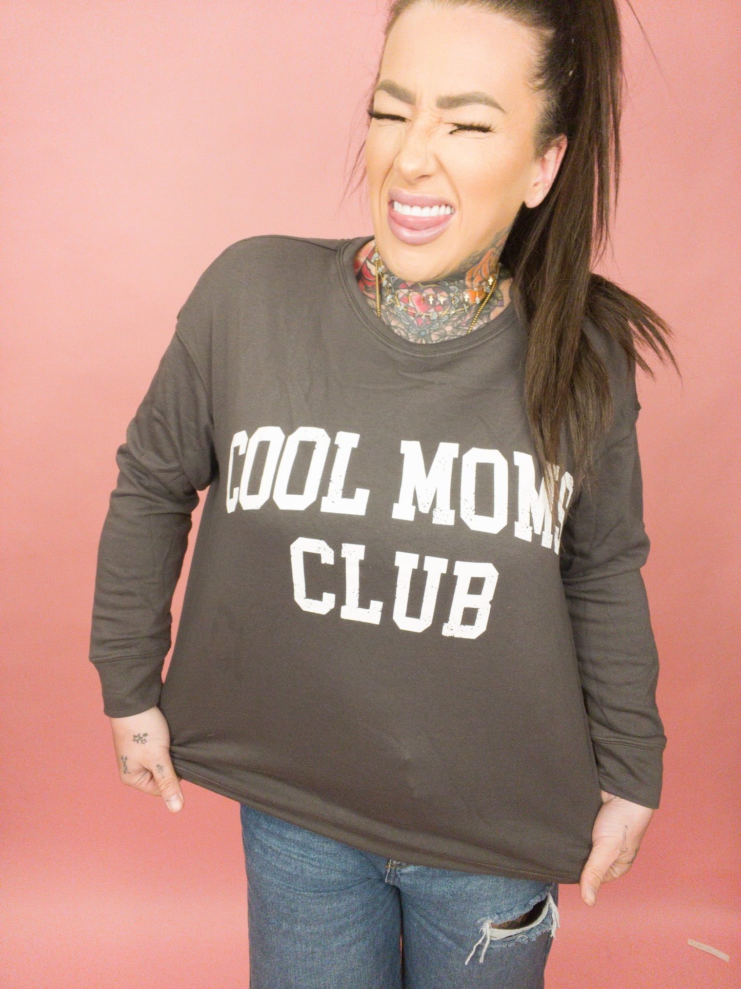 In The Cool Moms Club Curvy Drop Shoulder Sweatshirt (S-2X)