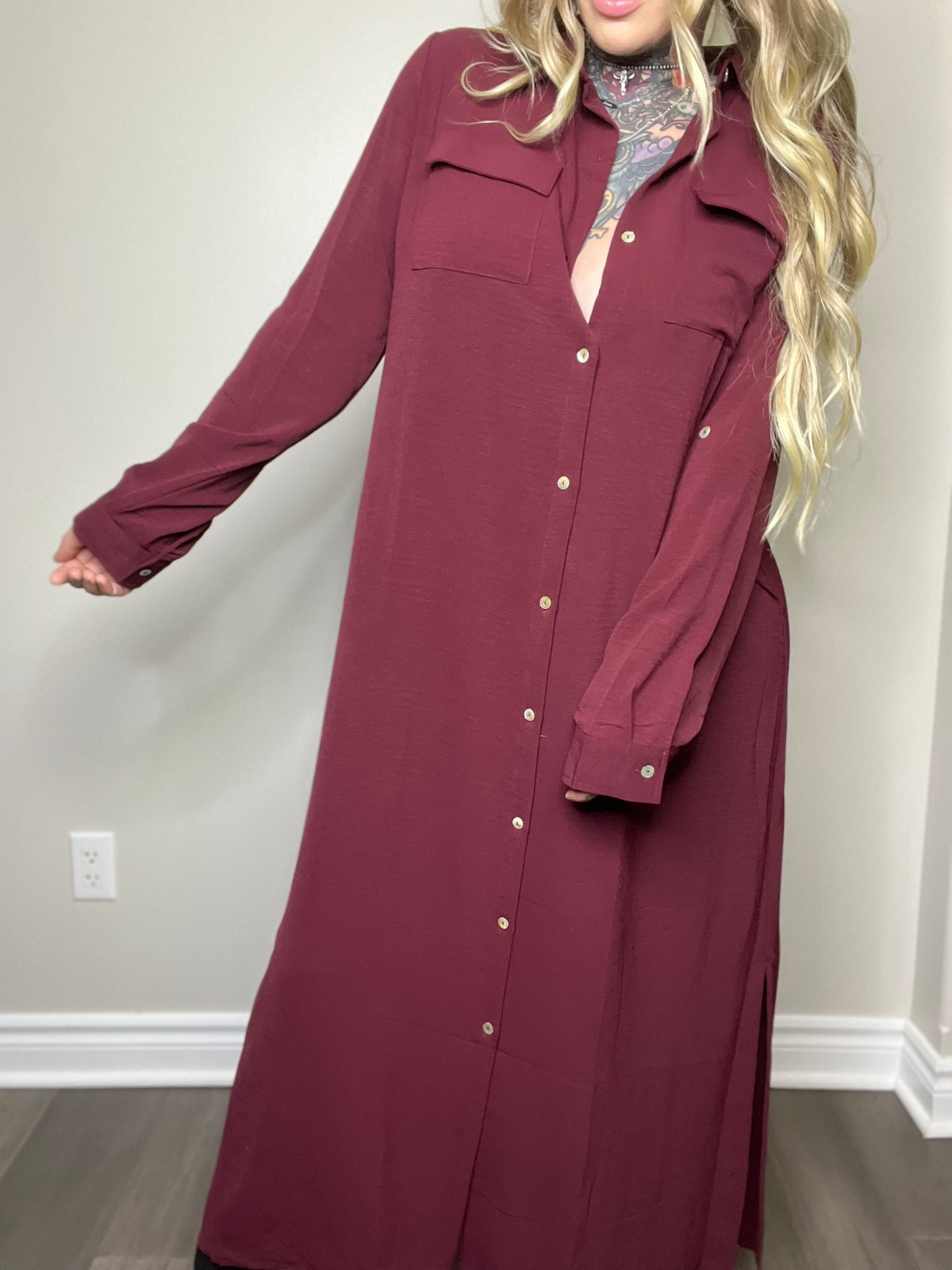 Wine Into Water Cury Collard Dress