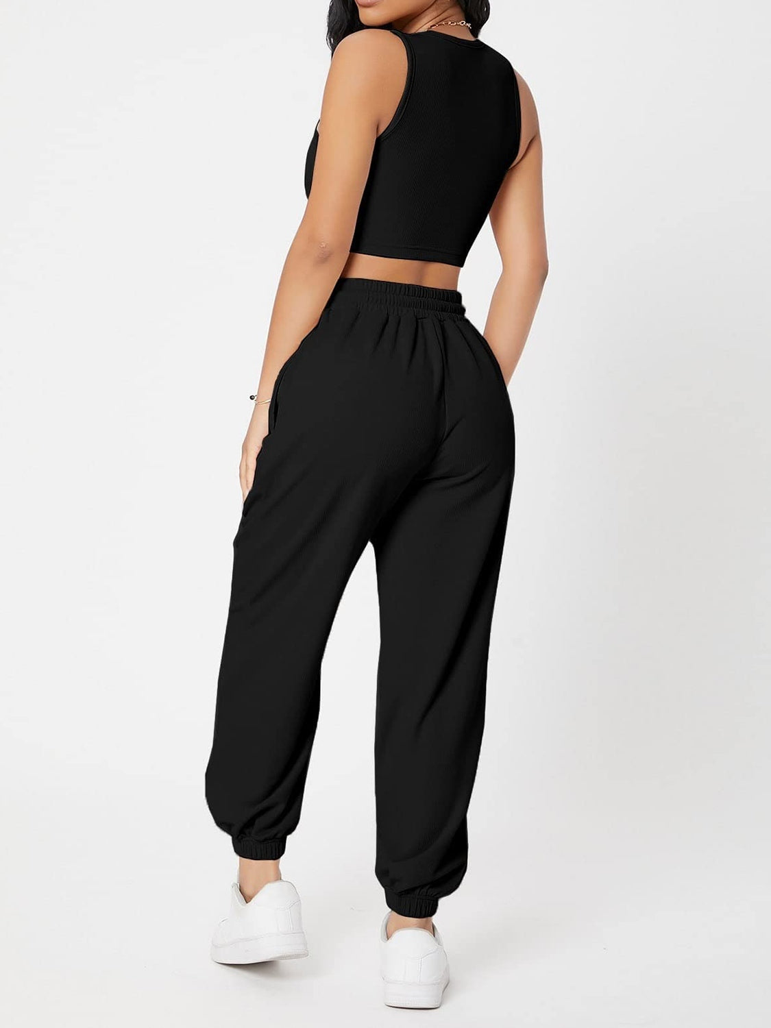 Snagged Your Attention Wide Strap Top and Drawstring Joggers Set (Multiple Colors)