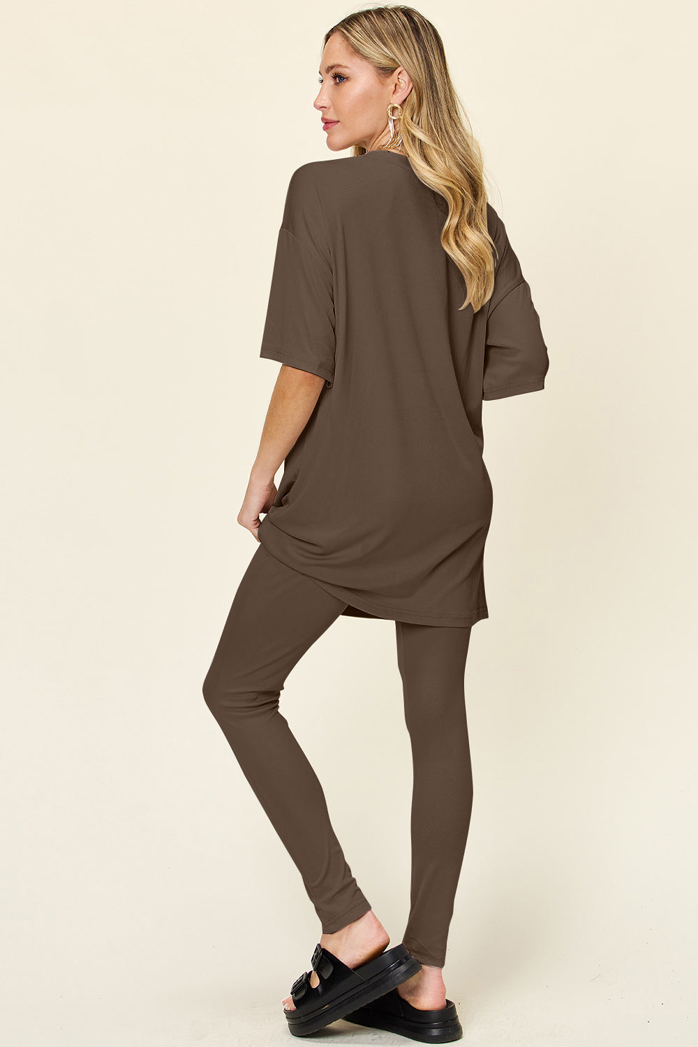 Grab Me Starbees Round Neck Dropped Shoulder T-Shirt and Leggings Set (Multiple Colors) - BP