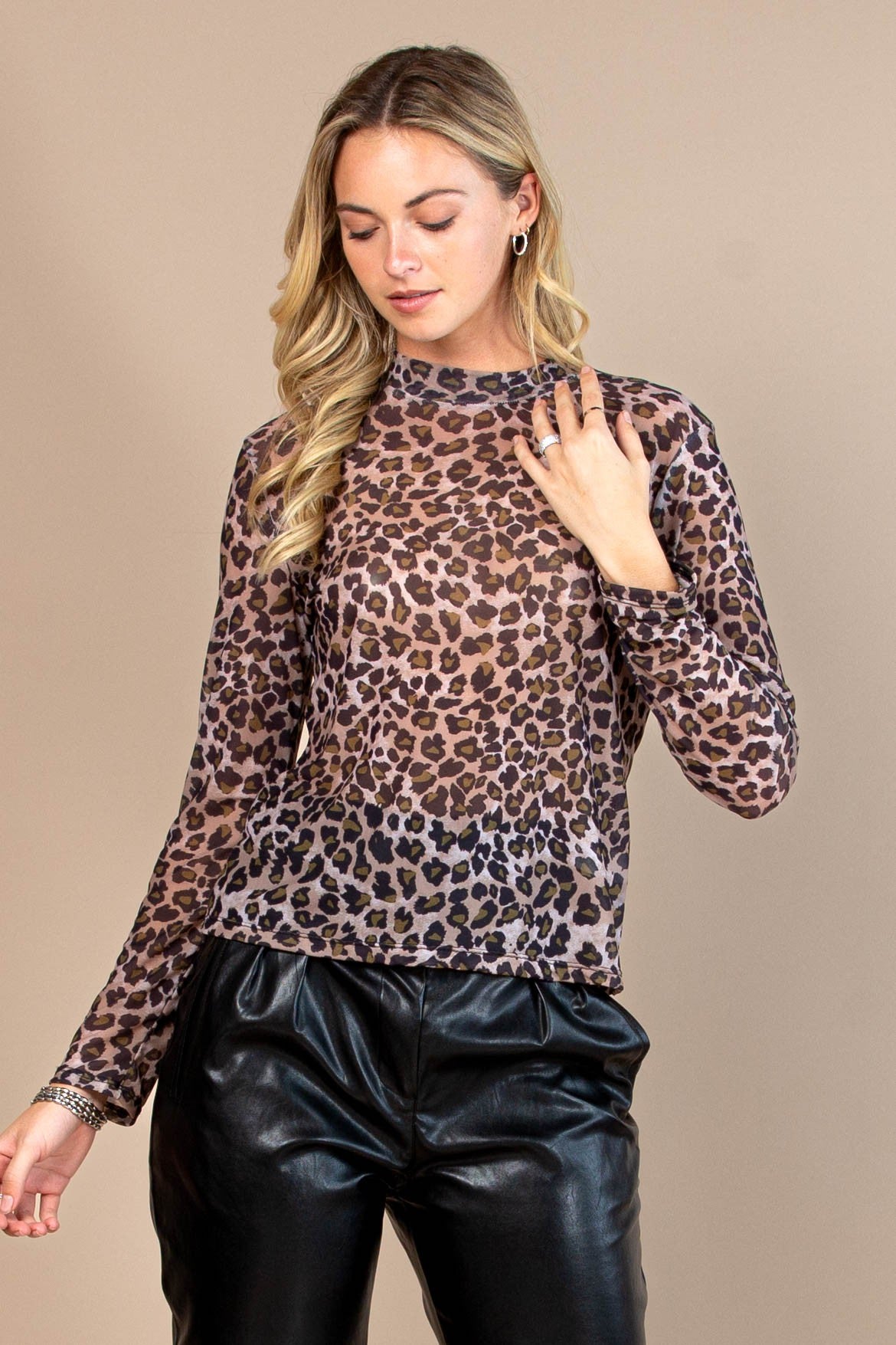 Vices & Vixens Leopard Mesh Top