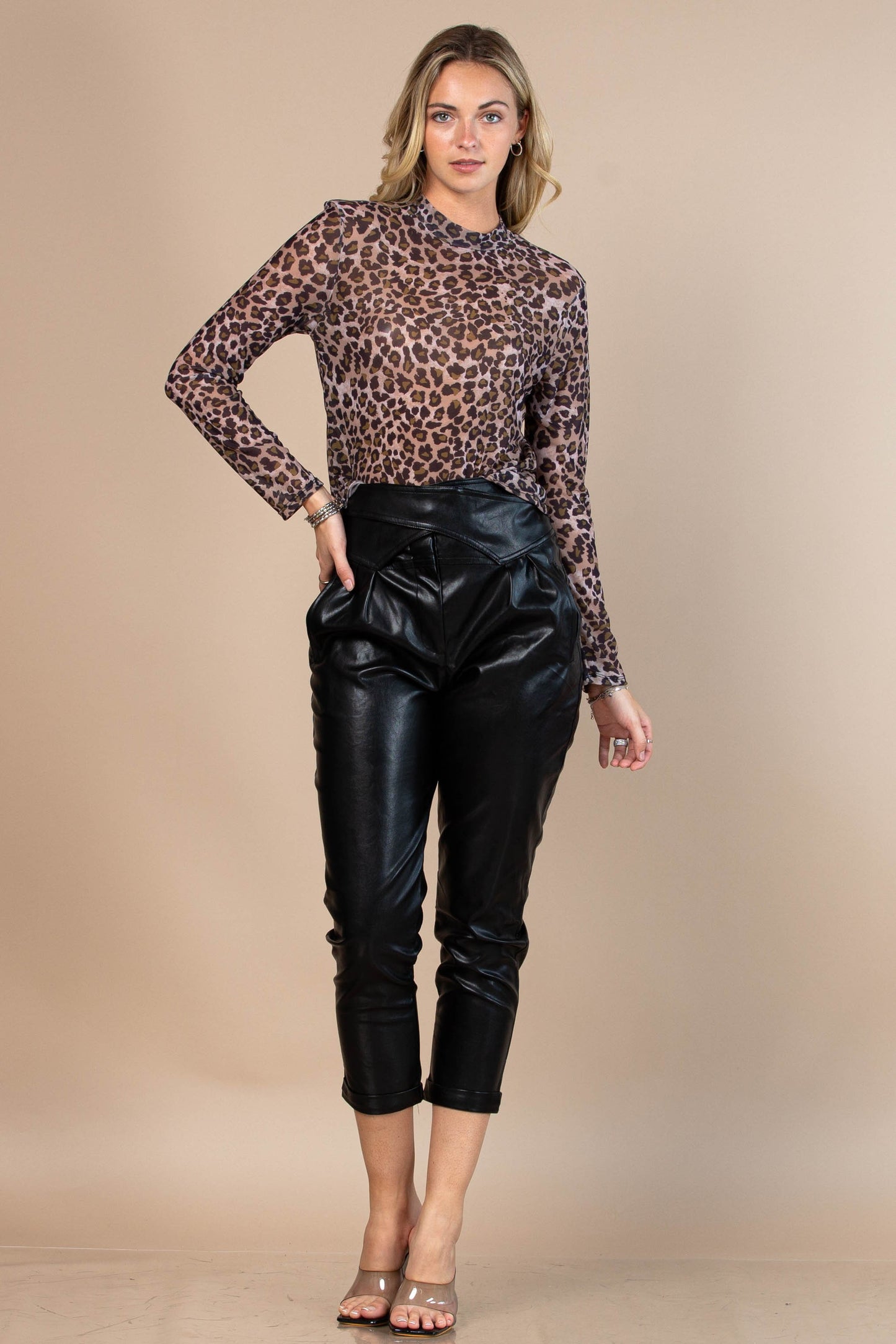 Vices & Vixens Leopard Mesh Top