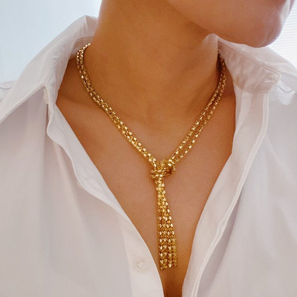 Wow Y Drop Chain Necklace - BP