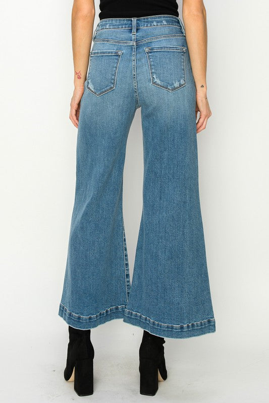 (1-15) Clementine High Rise Crop Pallazzo Jeans - BP