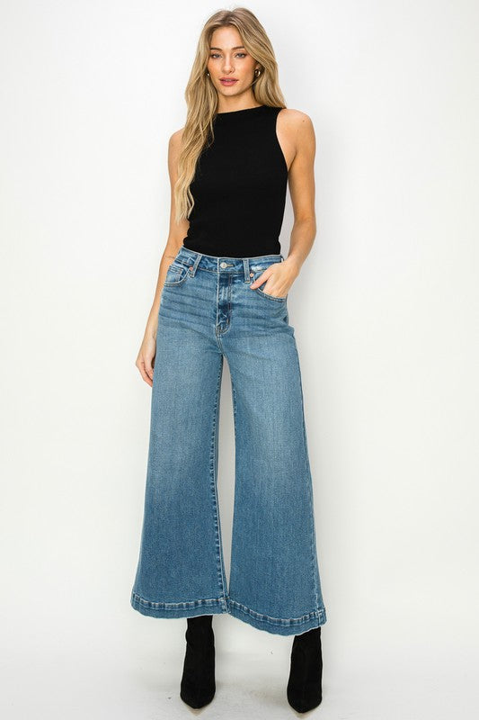 (1-15) Clementine High Rise Crop Pallazzo Jeans - BP