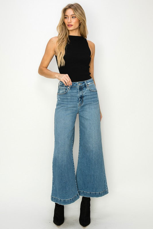 (1-15) Clementine High Rise Crop Pallazzo Jeans - BP