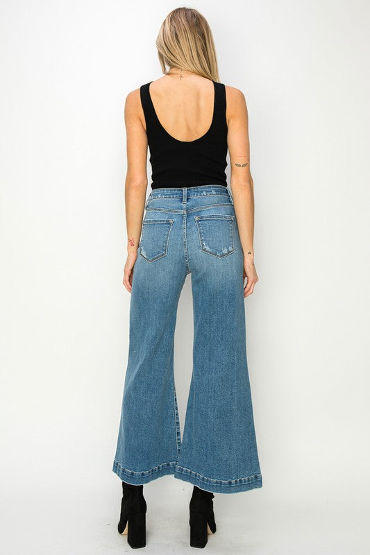 (1-15) Clementine High Rise Crop Pallazzo Jeans - BP