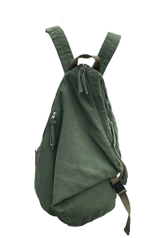 Kai Asymmetric Canvas Backpack (Multiple Colors) - BP