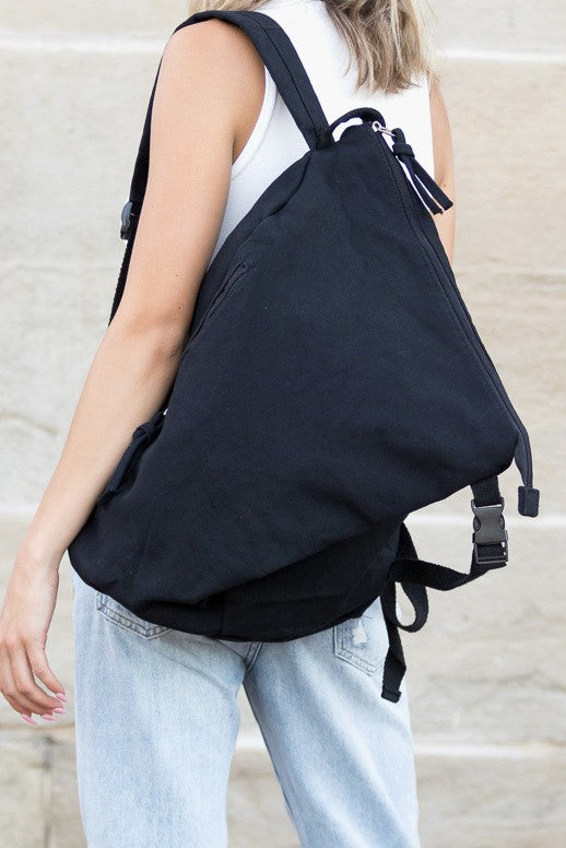 Kai Asymmetric Canvas Backpack (Multiple Colors) - BP